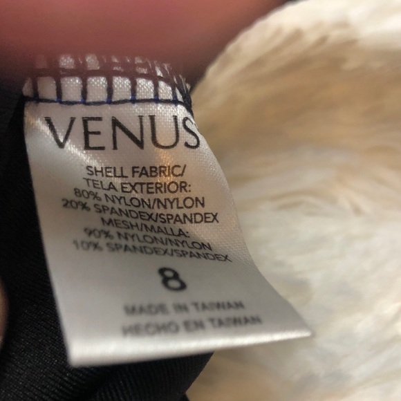 NWOT Venus Electric Blue & Black Mesh Two Piece Bikini, Sz. S or 8 Top, 6 Bottom - Picture 8 of 9